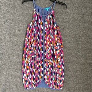 Tori Richard Silk Colorful Mini Dress Sz 0